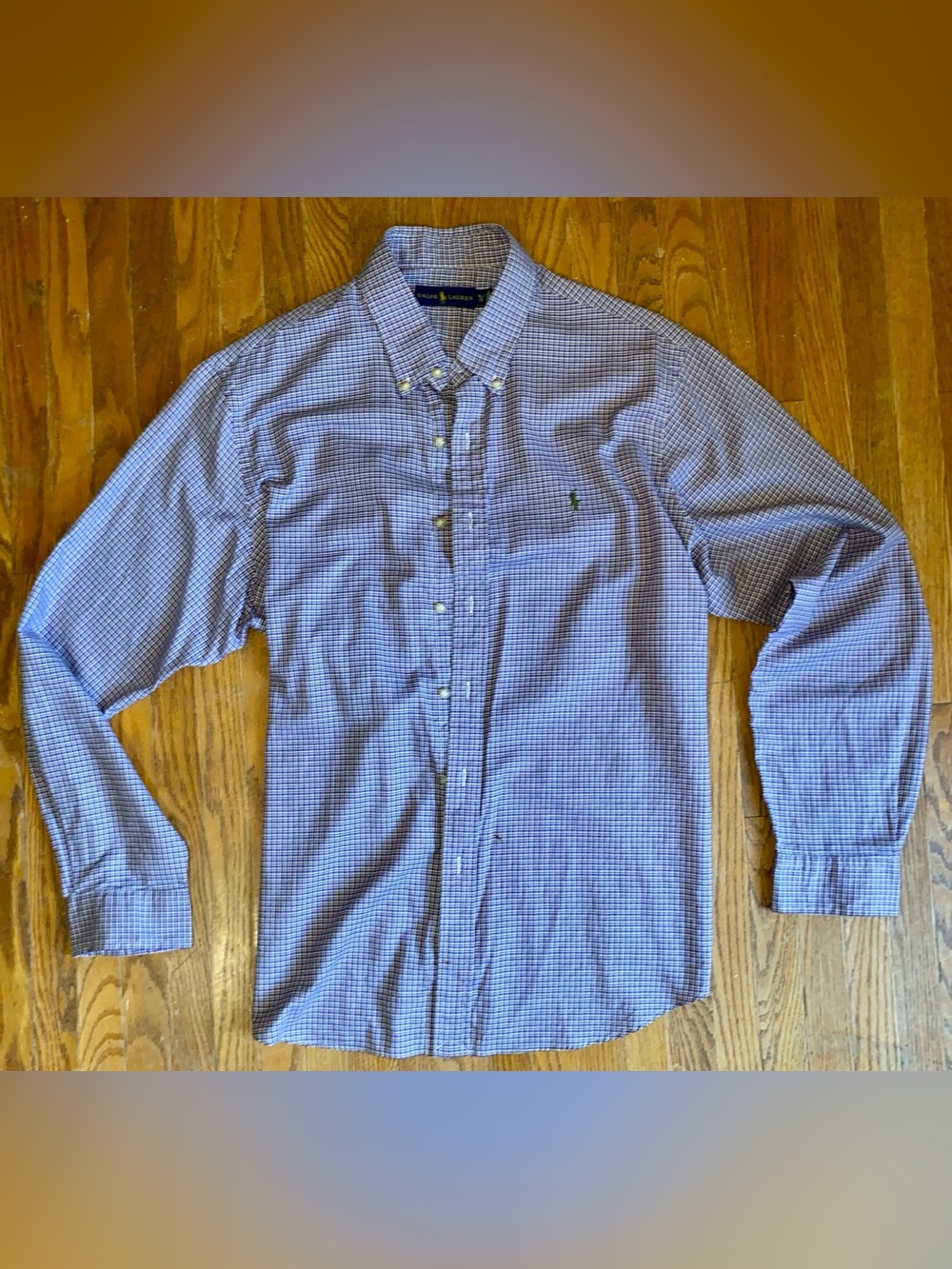 Ralph Lauren Men's Micro-Check Button-Down Shirt XL